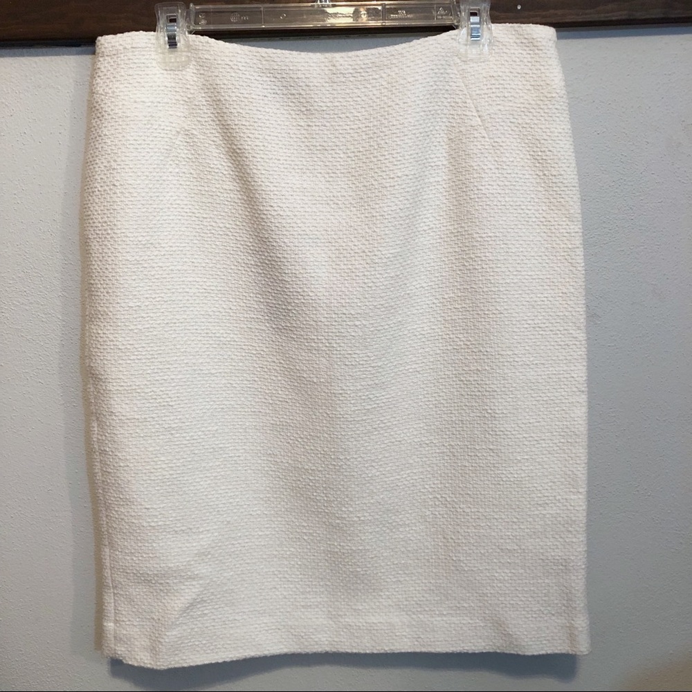Jones New York Winter white poplin pencil skirt 12